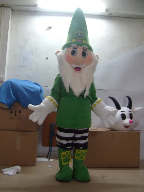 

New Adult Character Green Santa Claus Mascot Costume Halloween Christmas Dress Full Body Props Outfit Mascot Costume