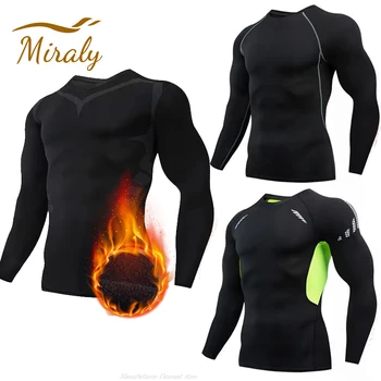 New Winter Warm Men Undershirts Fleece Thermal Underwear Set Long Johns Elastic Compression Tights Fitness Sprots Tracksuit Set