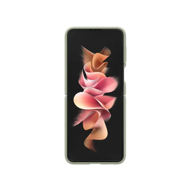 New Silicone Phone Case For Samsung Galaxy Z Flip 3 Flip3 5G Silicone Cover with Ring Phone Protection Cover Soft Back Cover