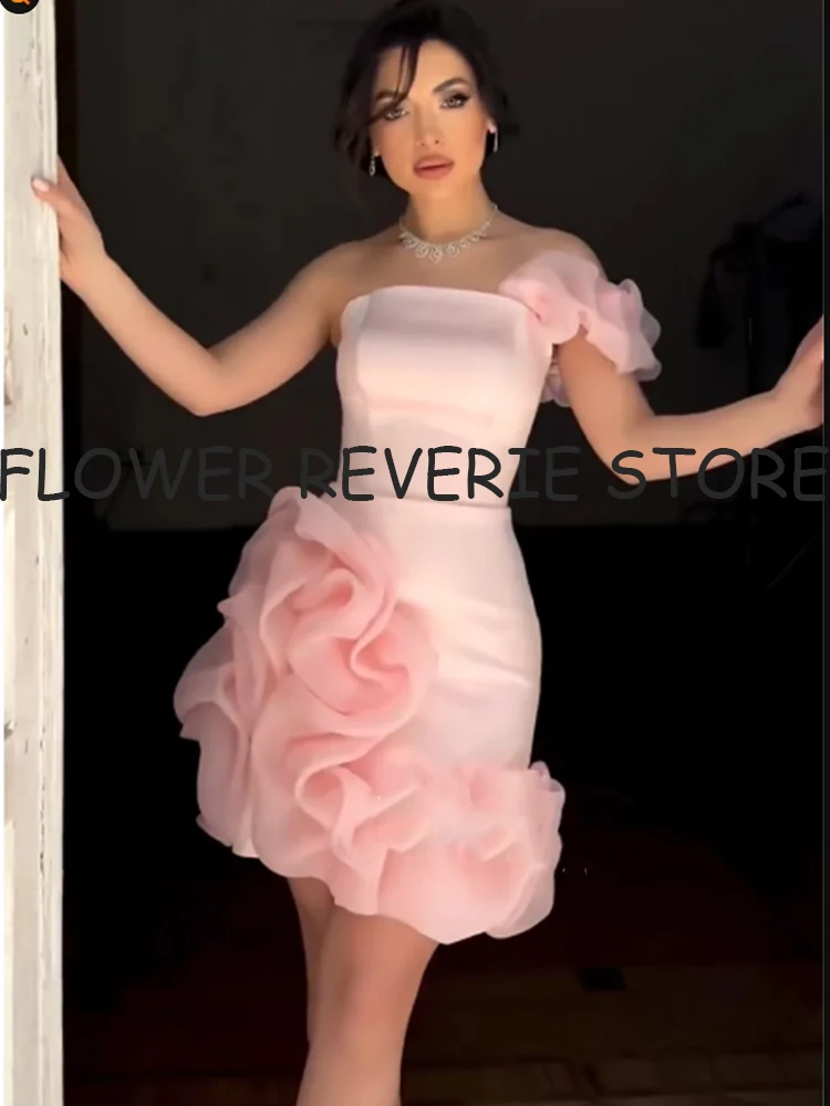 Classic Exquisite Fashion Jersey Applique Column Strapless Short Dresses Cocktail Dresses Sexy Modern Style