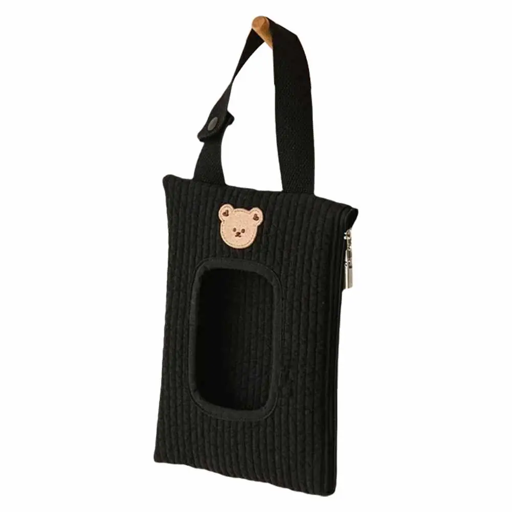 Car Tissue Portable Wet Wipes Box Cartoon Animal Bag Hanging Storage Baby Car Accessories Baby Stroller Tissue Pouch N8t3 3