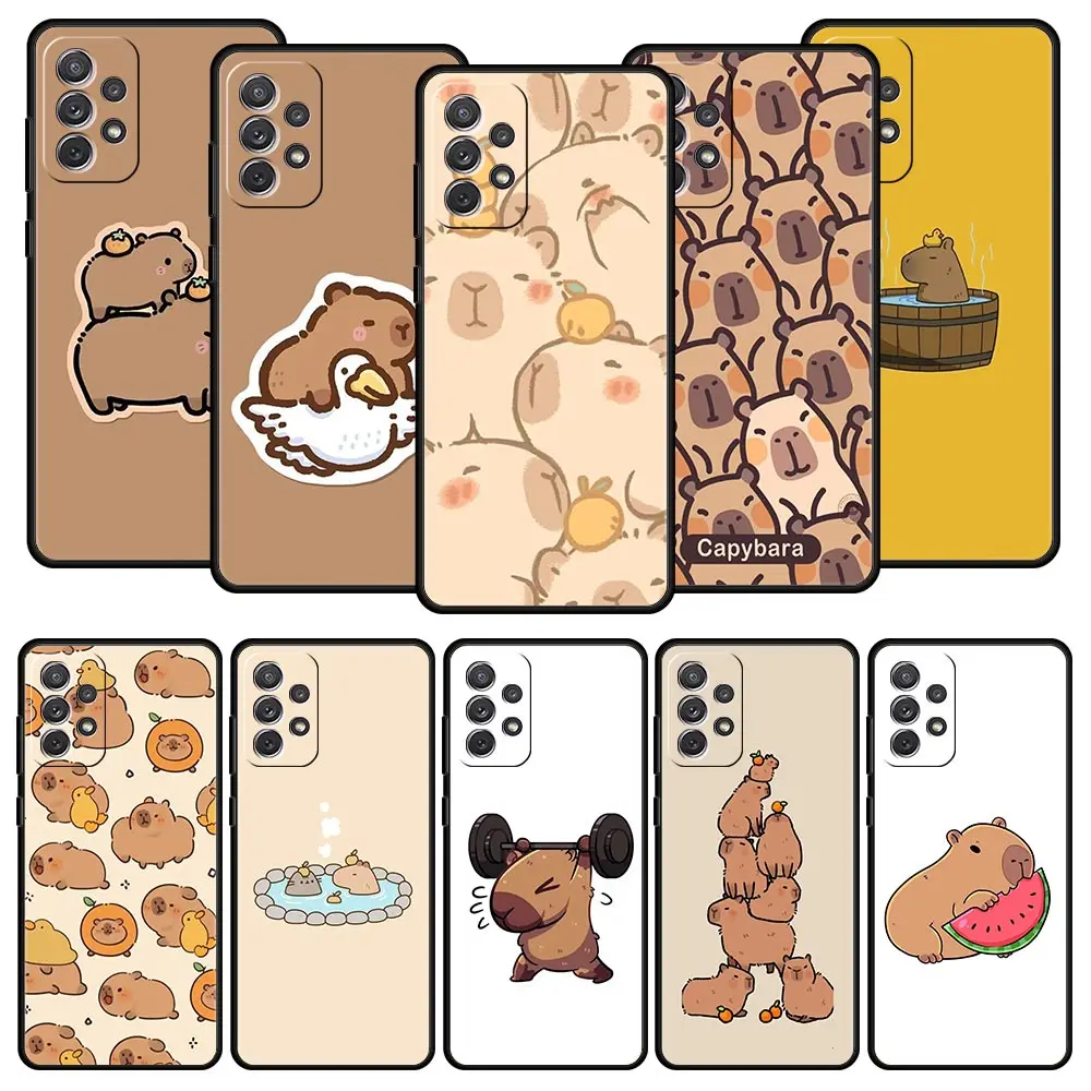 Cute Cartoon Capybara Couple Phone Case