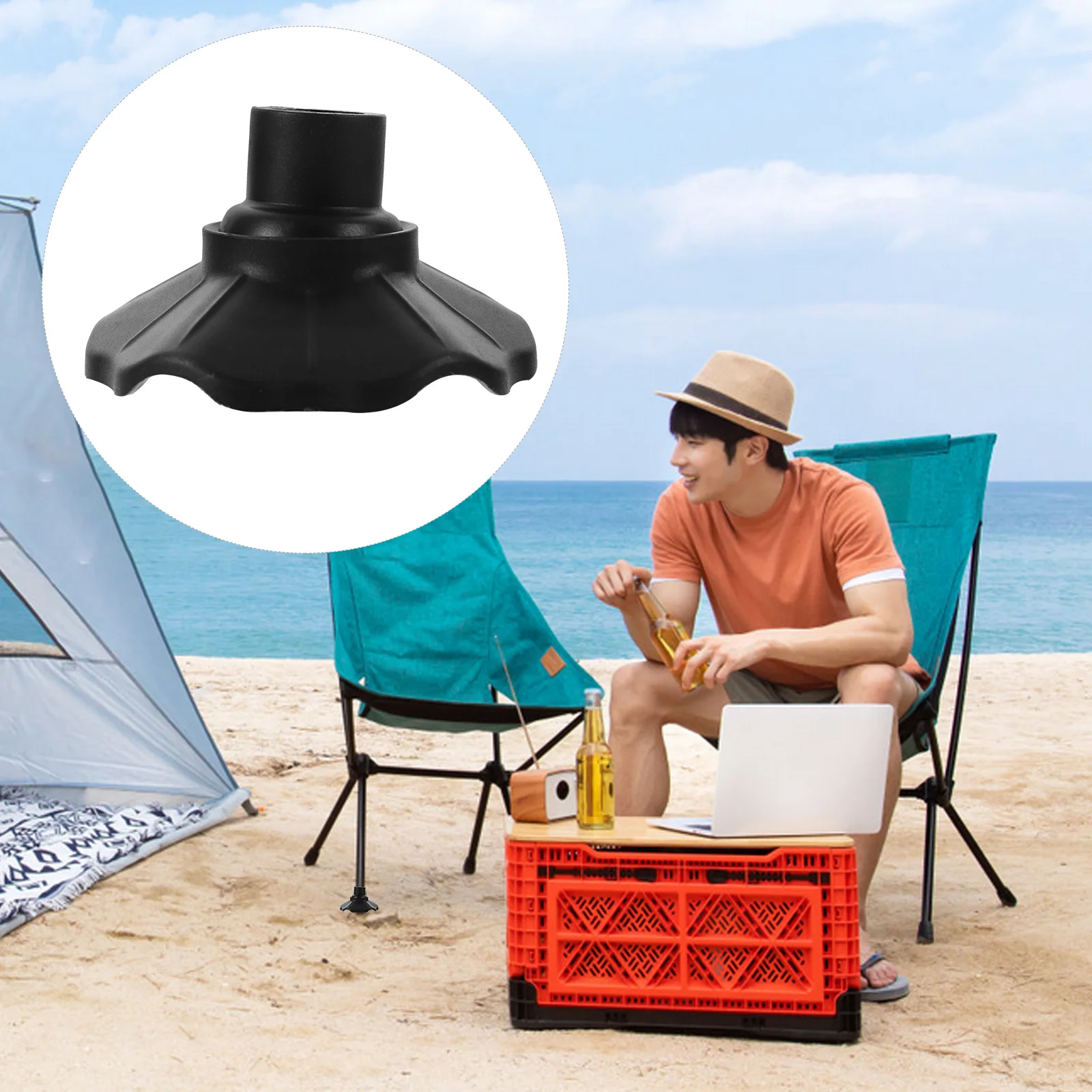 

Moon Chair Protective Cover Leg Caps Protector Camping Table for Floor Reusable Protectors