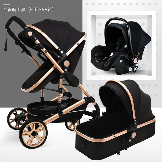 Luxurious Stroller 3 in 1 Portable Travel Carriage Folding Prams Aluminum  Frame High carrinho de bebe for Newborn Baby - AliExpress