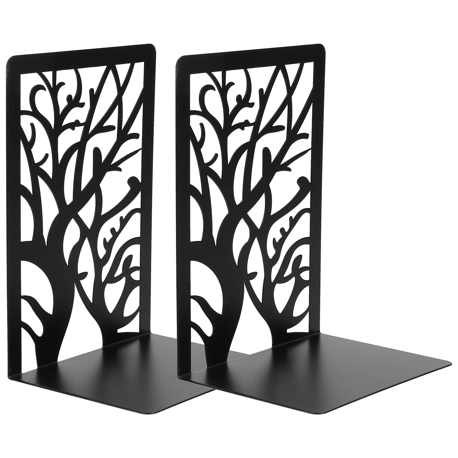 

2 Pcs Black Metal Bookends Reading Stands for Shelves Cases Stoppers Books Holders
