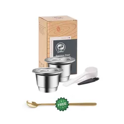 Stainless Steel Reusable Coffee Capsule (2 capsules)