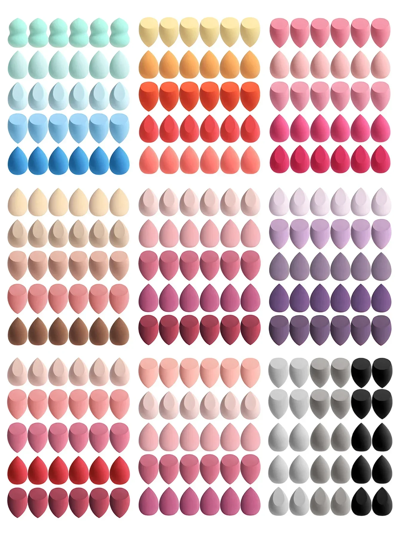 Beauty Makeup Sponges Foundation Mixed