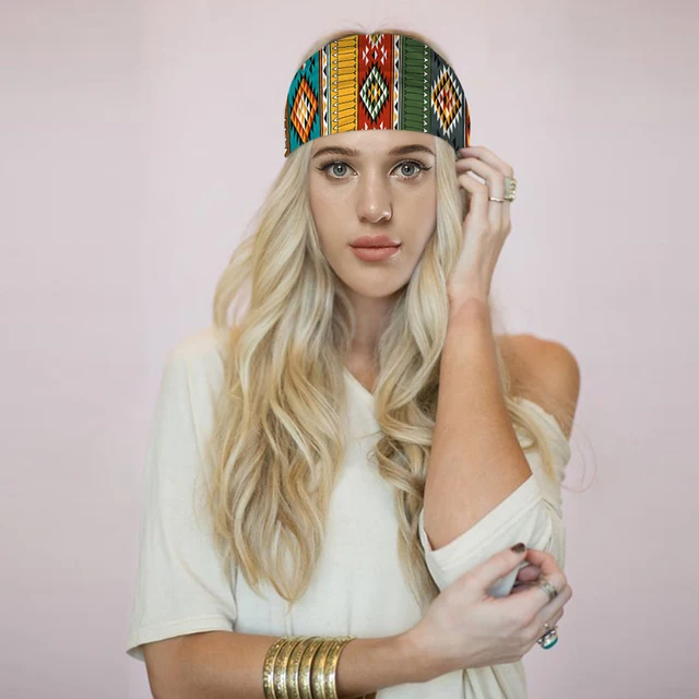 1PC Flag Pattern Stretchable Sports Headband Men Women Fitness Sweat Bands Anti-Slip Yoga Hair Bands Oudoor Headband Scarf 4