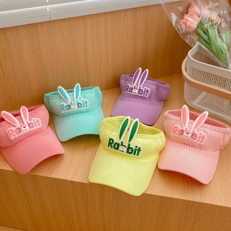 Summer Hat for Kids 3-12years Old Sun Hats Visors Cute Rabbits Wings Bunny Hat Apparel Accessories