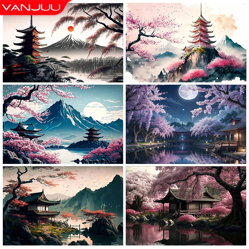 

Набор для алмазной живописи 5D с пейзажем «сделай сам», картина с чернилами восхода солнца, Алмазная мозаика с лунным светом, алмазная вышивка стразы, домашний декор