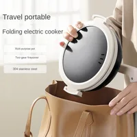 220V 1.2L Portable Electric Cooking Pot Folding Small Multi Functional Dormitory Electric Hot Pot Travel Split Electric Pot 1