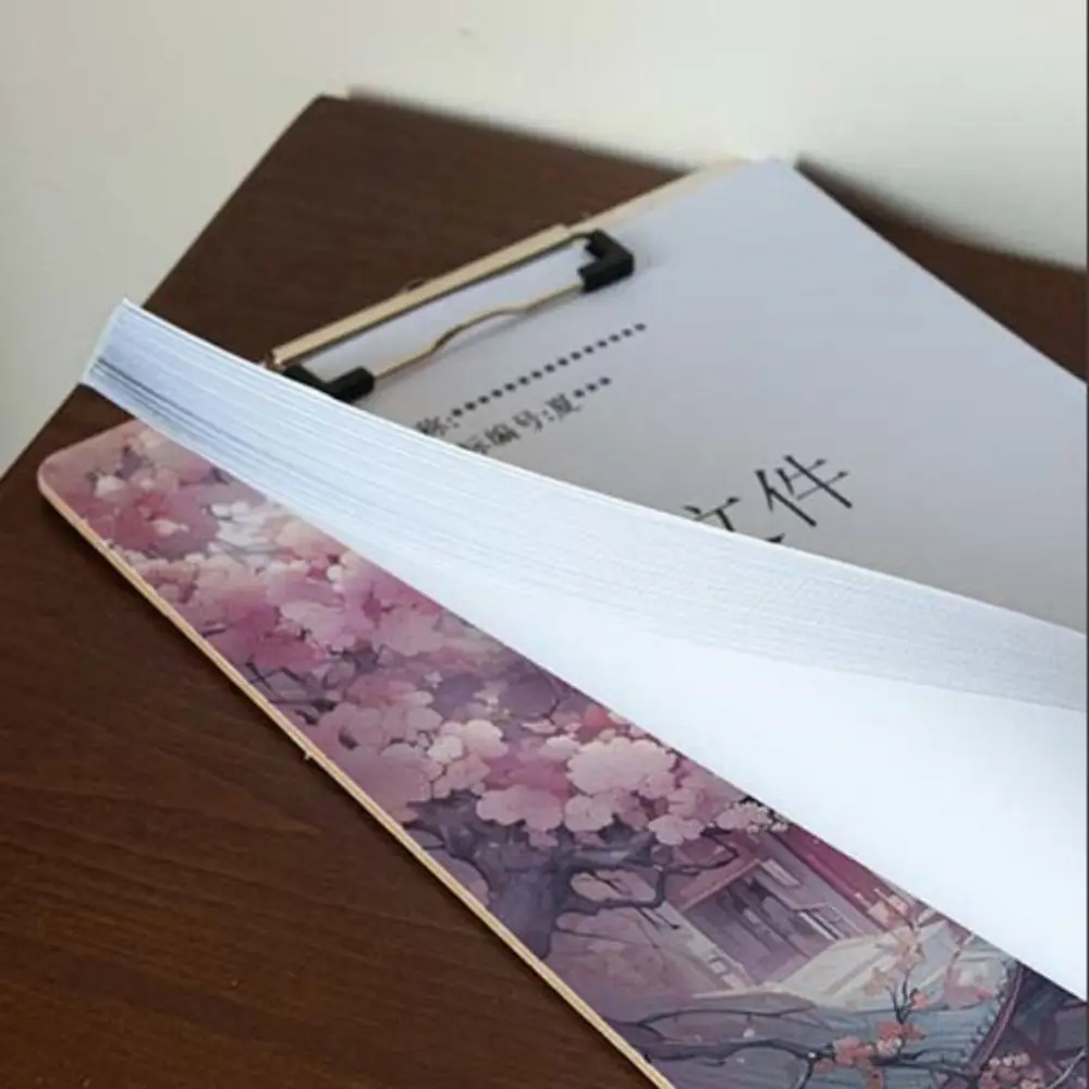 다기능 중국 스타일 클립보드 문서 홀더 종이 보관 쓰기 패드 메모 클립 고대 A4 파일 폴더 문구류