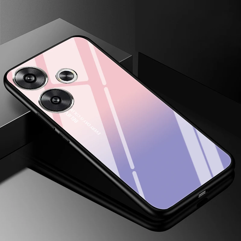 Premium Tempered Glass Hard Back Bumper Case Cover