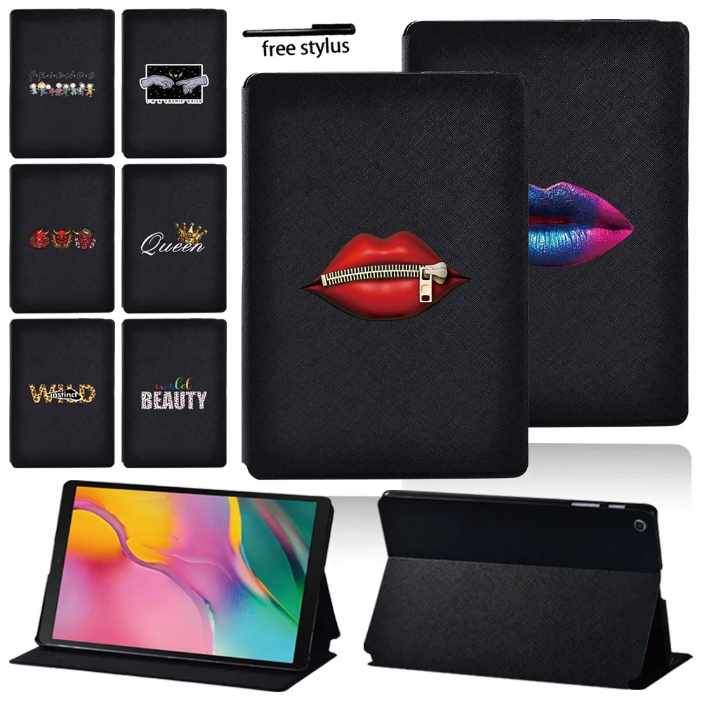 

For Samsung Galaxy Tab A 10.1 Inch 2019 SM-T510 SM-T515 Tablet Case Fold Stand Bracket Flip Leather Cover T510 T515