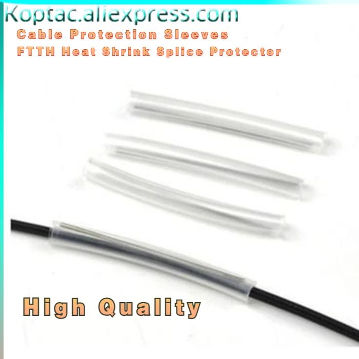 500 Pz/Lotto 40 45 60Mm Manicotti Di Protezione Del Cavo Di Alta Qualità Ftth Heat Shrink Splice Protector Fusion Protection Splice Sleeves