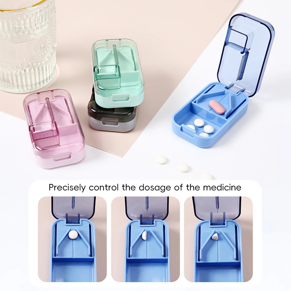 Compact Travel Pill Organizer with Compartments for Daily Medication Storage