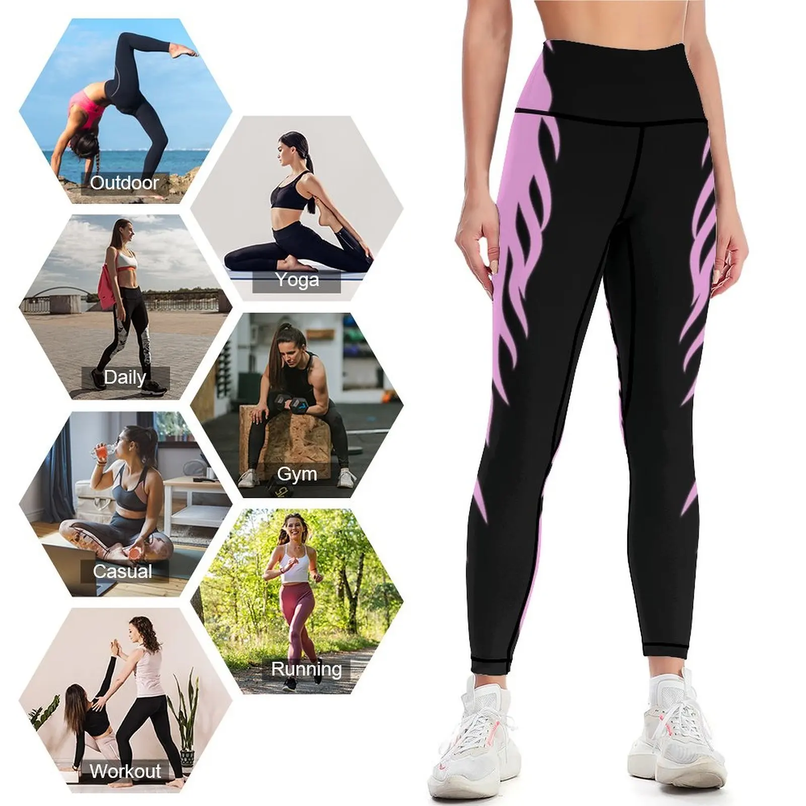 Leggings exercise clothing for sport Fitness woman Bret Hart Stars