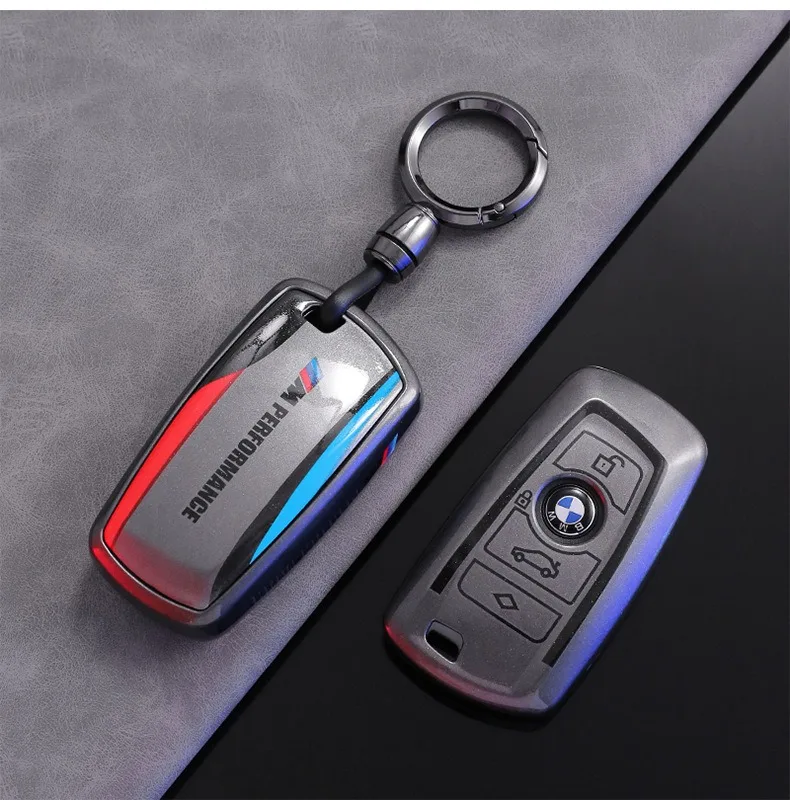 새로운 스포츠 스타일 자동차 키 커버 케이스 키체인 쉘 BMW M 퍼포먼스 F30 F20 F10 F18 F22 F01 X3 X4 F06 F02 M3 M5 액세서리