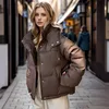 2024 New Pu Leather Cotton Jacket Short Non Washable Hooded Winter Coat Women's Thickened Jacket Meilad Color Loose Blouse tops