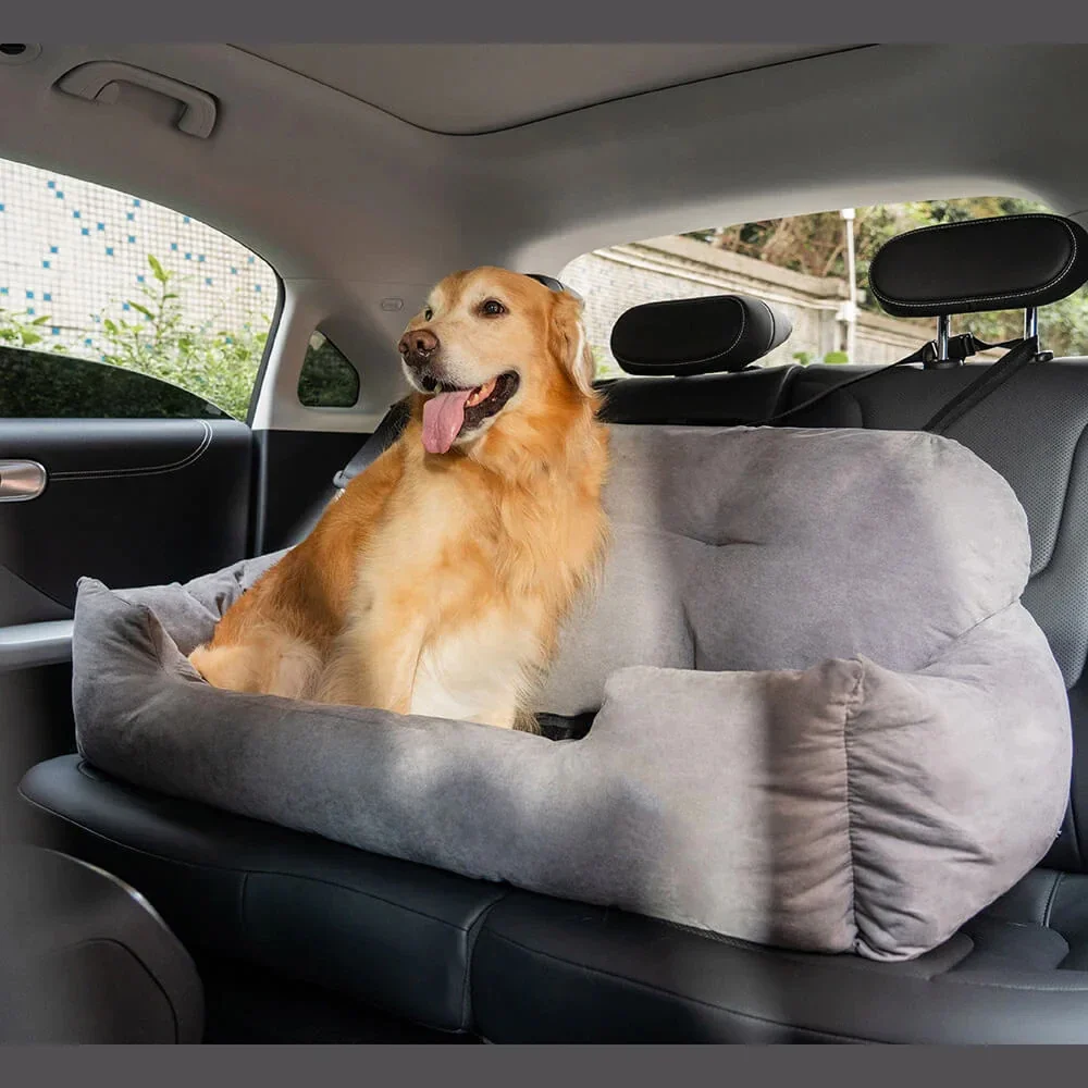 Title 1, Large dog carrier Travel Dog Car Seat Cover Fol...