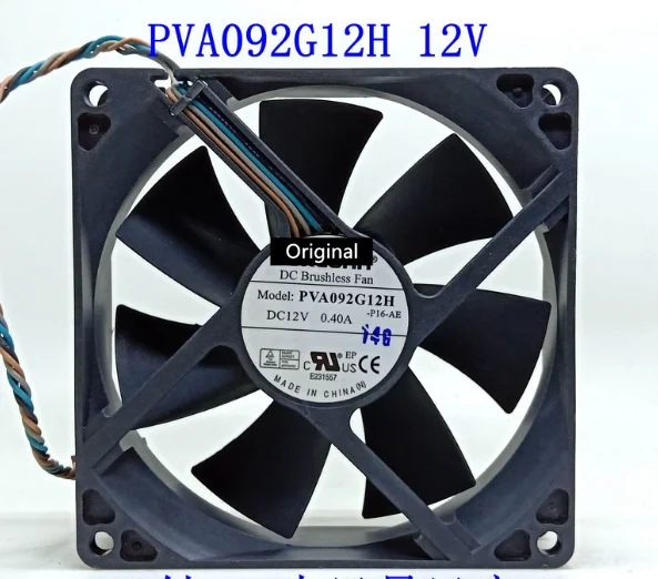 

Original 100% working PVA092G12H,DC 12V 0.40A 4-wire 92X92X25mm Server Cooling Fan