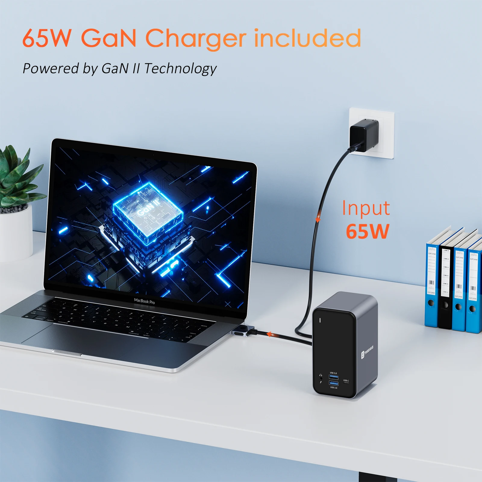 Фото Док-станция для MacBook Pro/Air, 2 HDMI, PD 3,0, RJ45, 3,5 мм №4