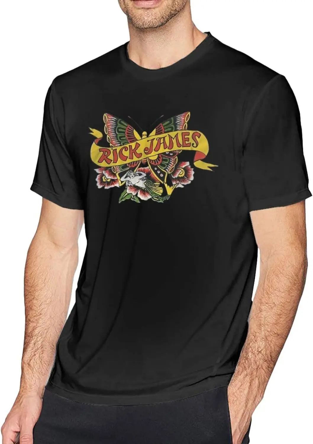 

Мужская футболка с коротким рукавом, круглым вырезом и графическим принтом