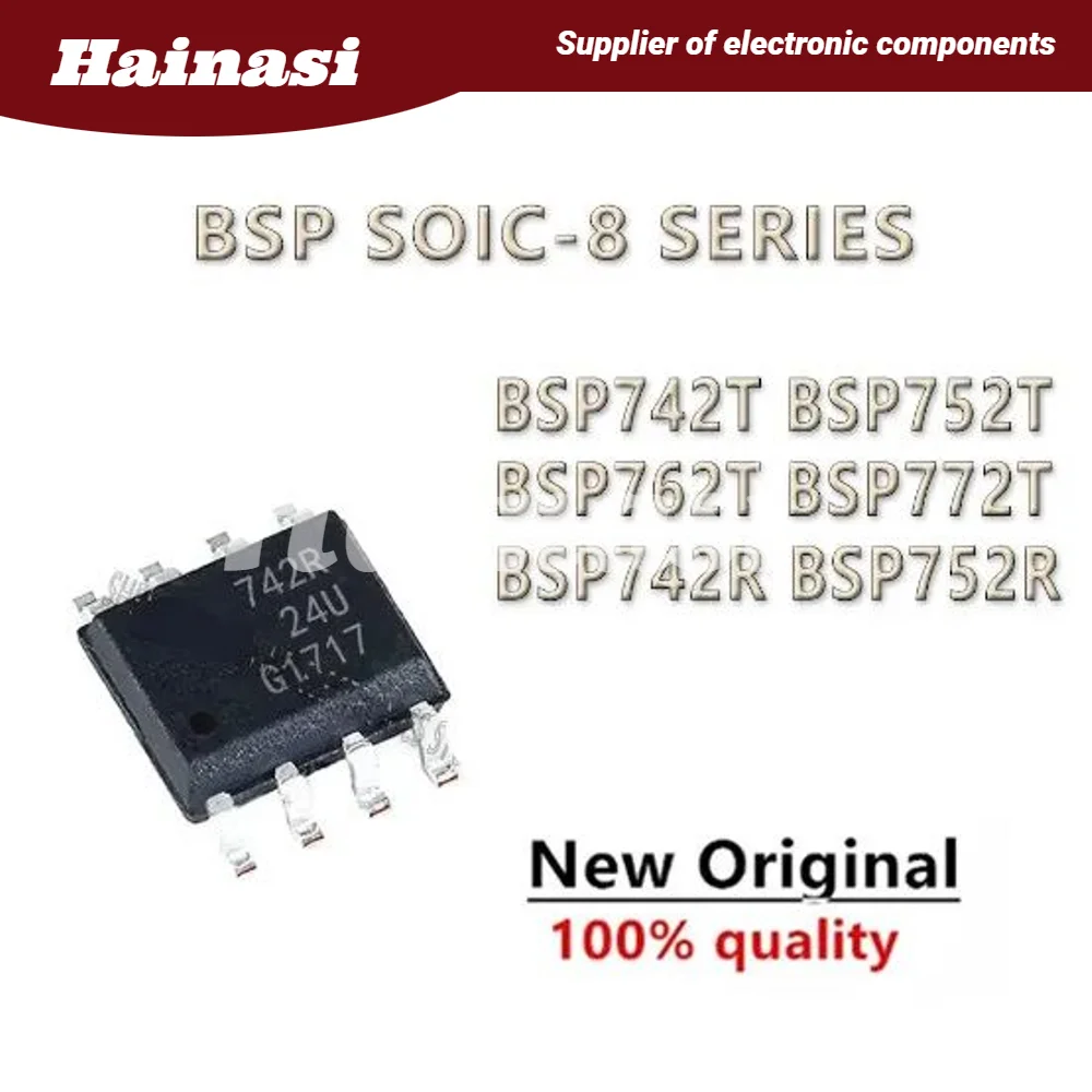 

100% QUALITY BSP742T Intelligent power high side switching power supply chip IC BSP752T 762T sop8 742R Power High Side Switch