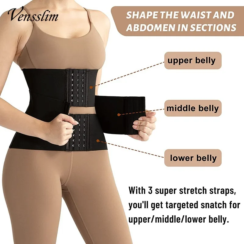Vensslim XS-3XL ボディシェイパーウエストトレーナーベルト女性