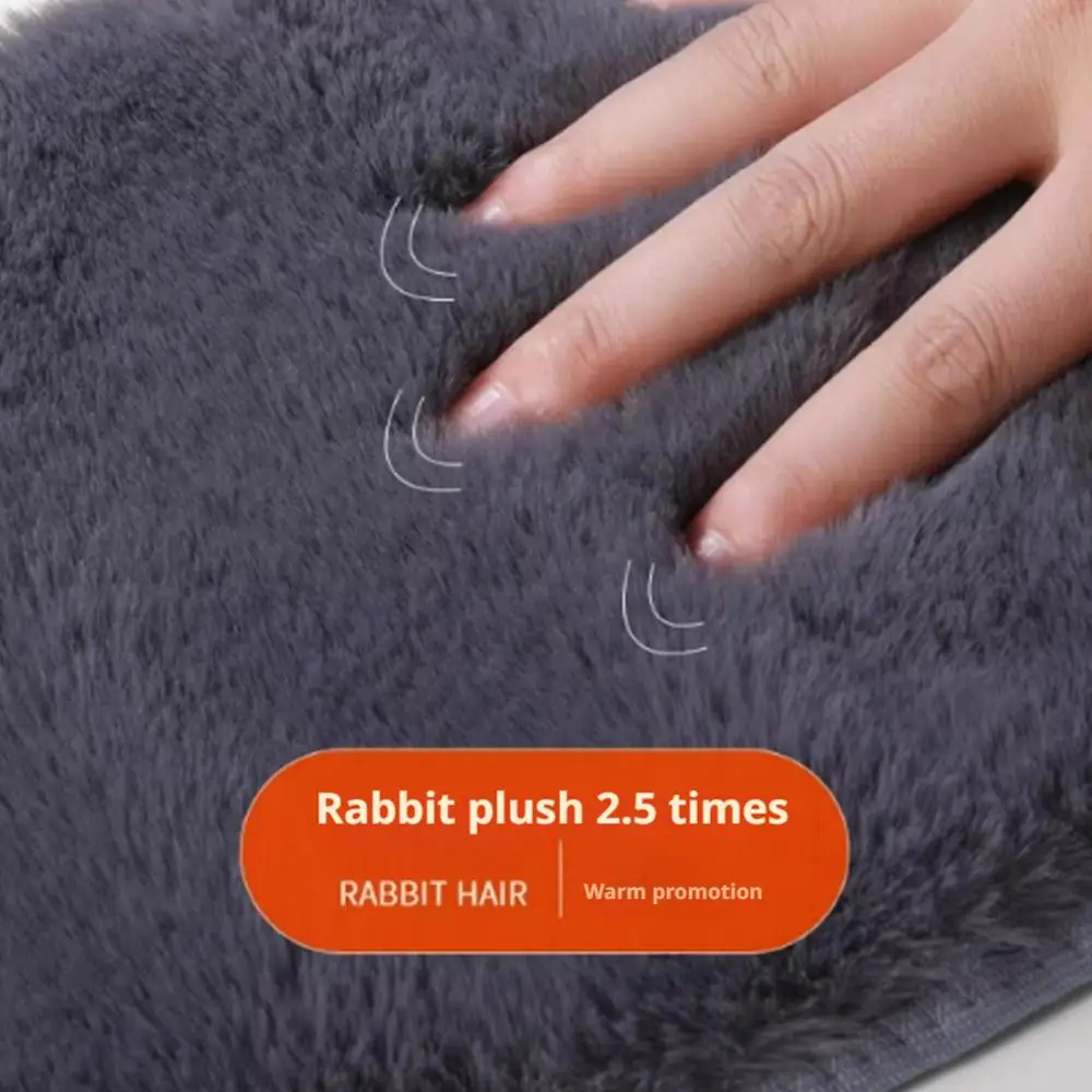 Winter Warm Knee Joint Pain Arthritis Rabbit Fur Knee Breathable Elastic Windproof Knee Protector Women Men Cold Leg Kneepad