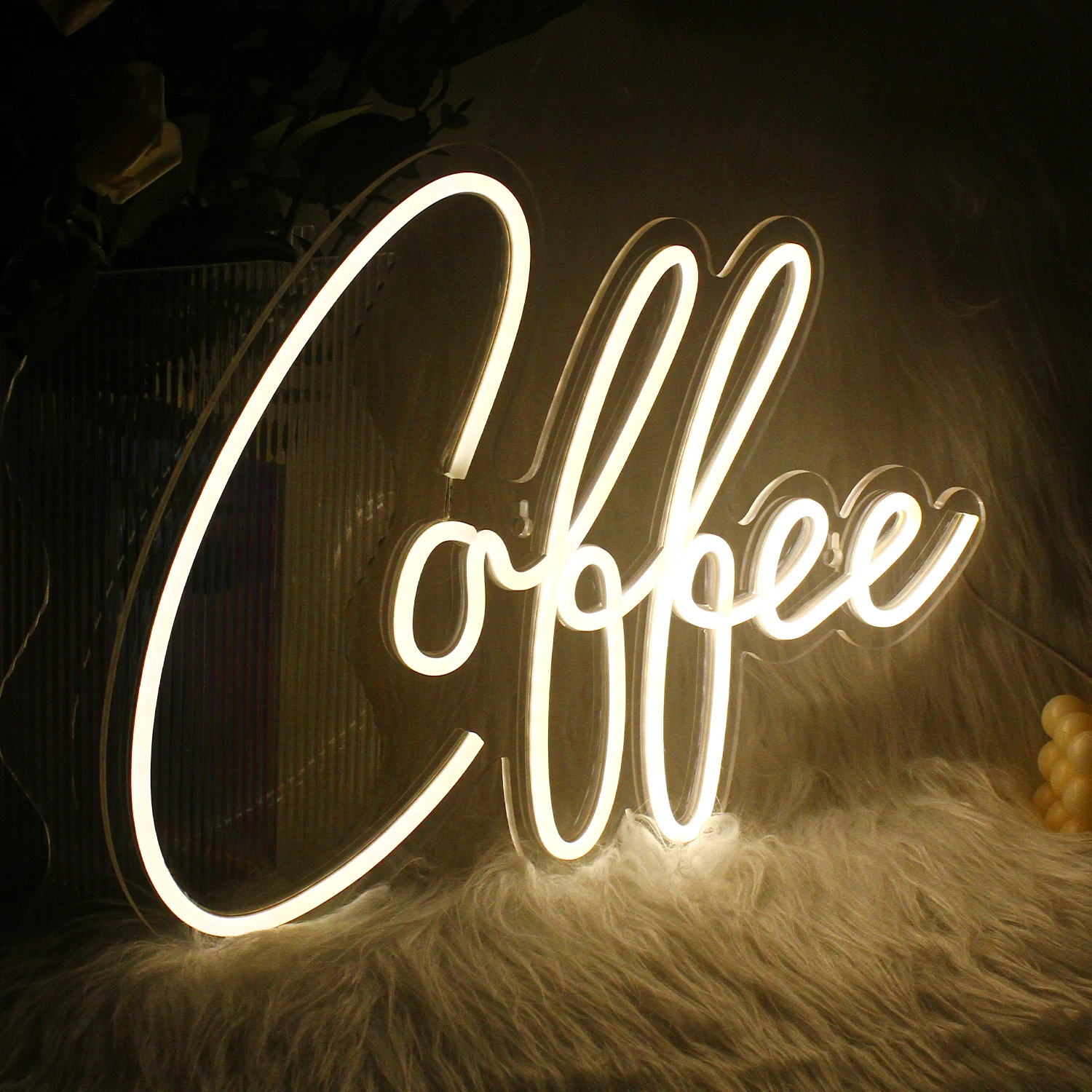 Coffce Neon Sigh LED Lights Wall Lamp Decor For Home Bar Party Festa Cafe Logo Letter Welcome Light Up Sighs USB Room Decoration