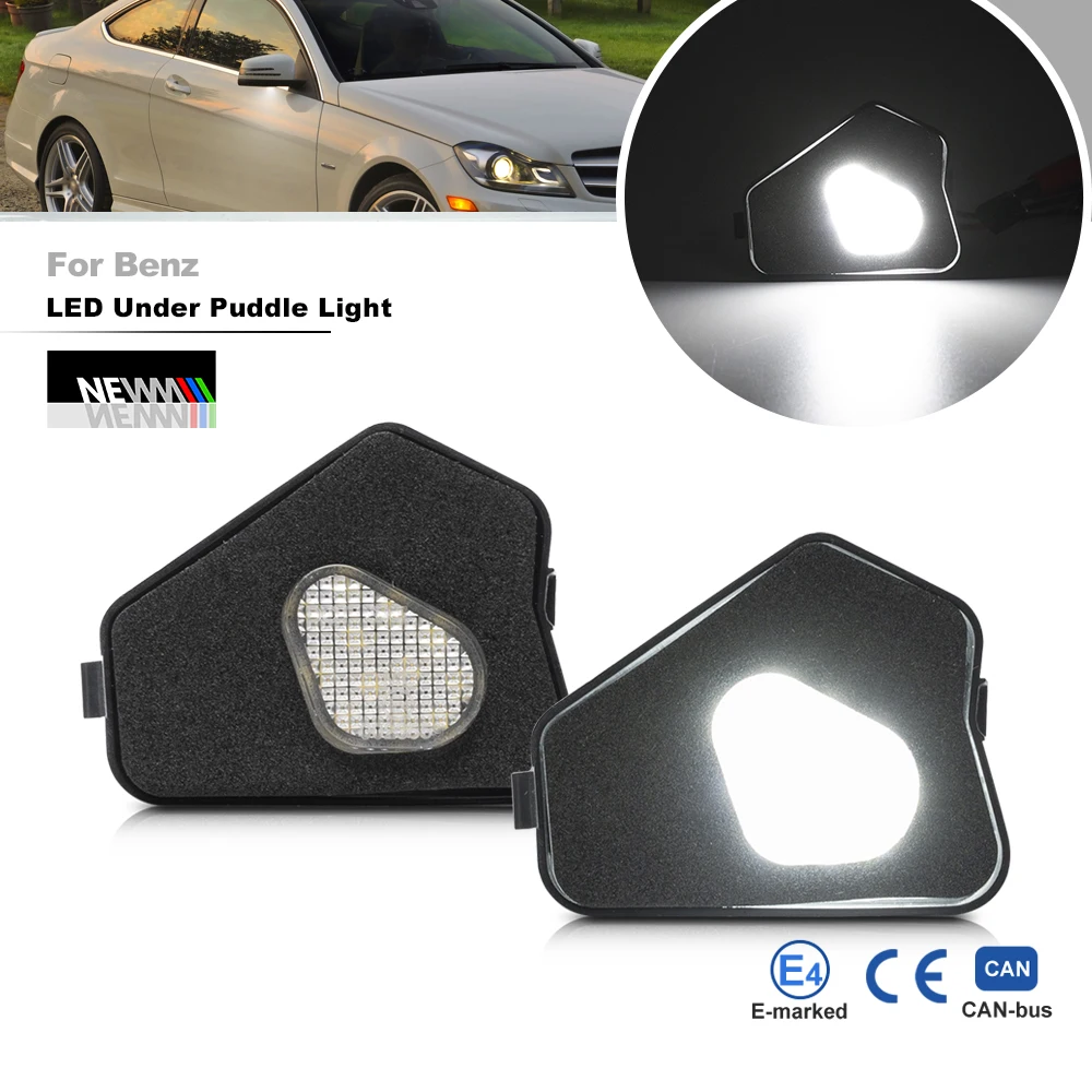 

LED Under Side Mirror Puddle Lamp for Mercedes Benz A-Class W176 B-Class W246 W204 E-Class W212 C207 W221 Canbus Puddle Light