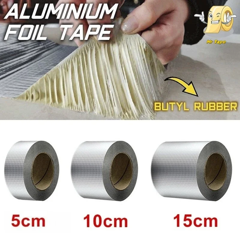 Nastro Impermeabile Super Anti-Perdite Foglio Di Alluminio Extra Spesso Nastro Adesivo Butilico Patch Per Tubi Di Riparazione Di Crepe Sul Tetto Della