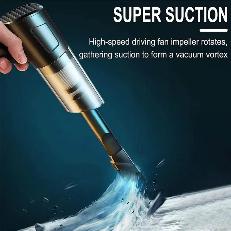 

Cordless Car Vacuum Cleaner Low Noise Rechargeable Hand Held Vacuum Strong Suction Home & Car Dual Use Mini Vacuum Cleaner