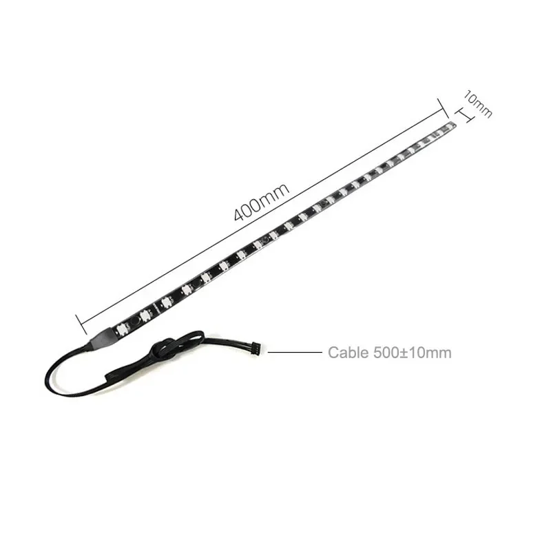 RGB LED Strip Lights for Computer Case Decoration 40cm Magnetic 5V ARGB Flexible Light Belt AURA SYNC MOD Desktop PC Gamer