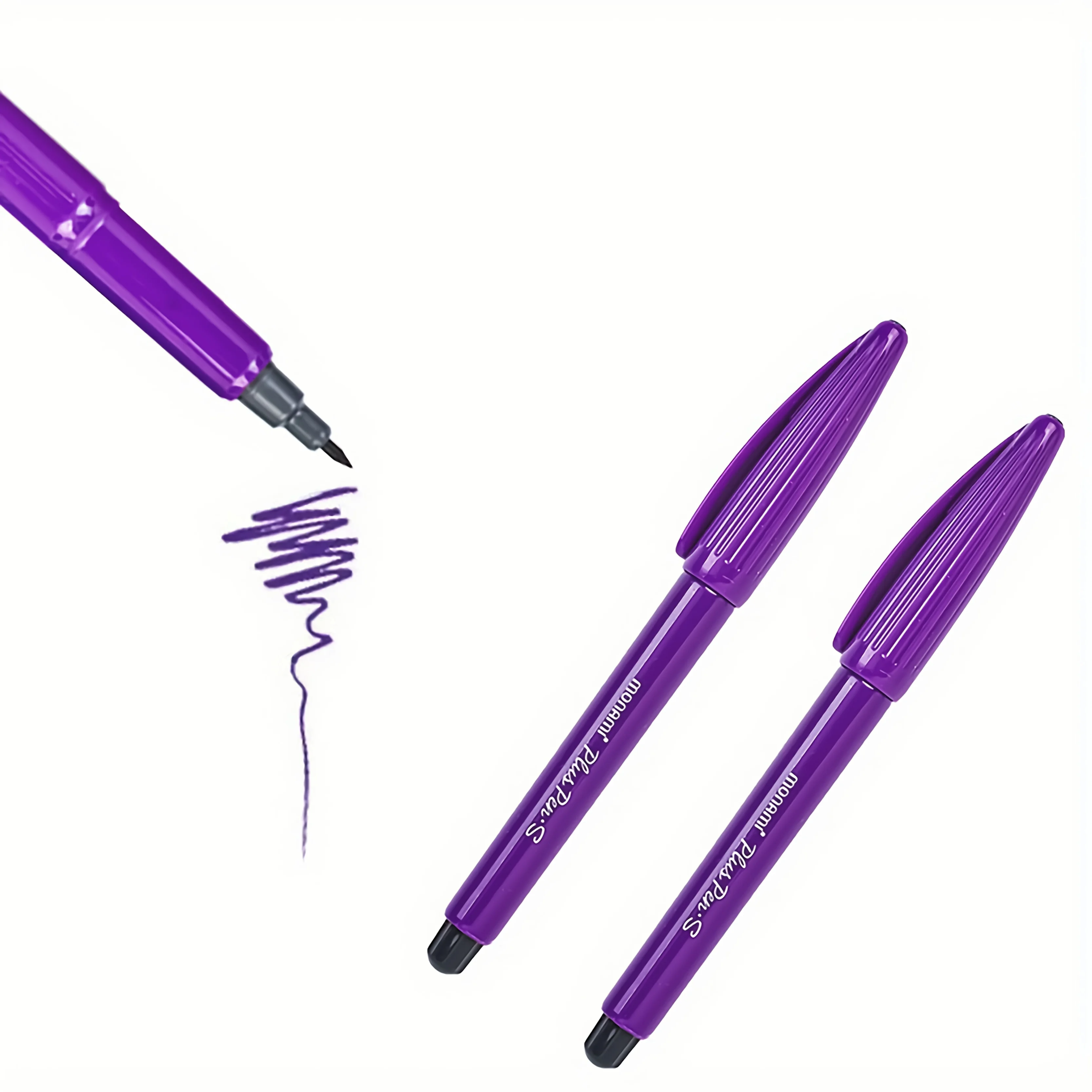 Eyelash Extension Tool Fixed Point Marker Pen Tattoo Skin Marker Pen Black Purple Color 2pcs