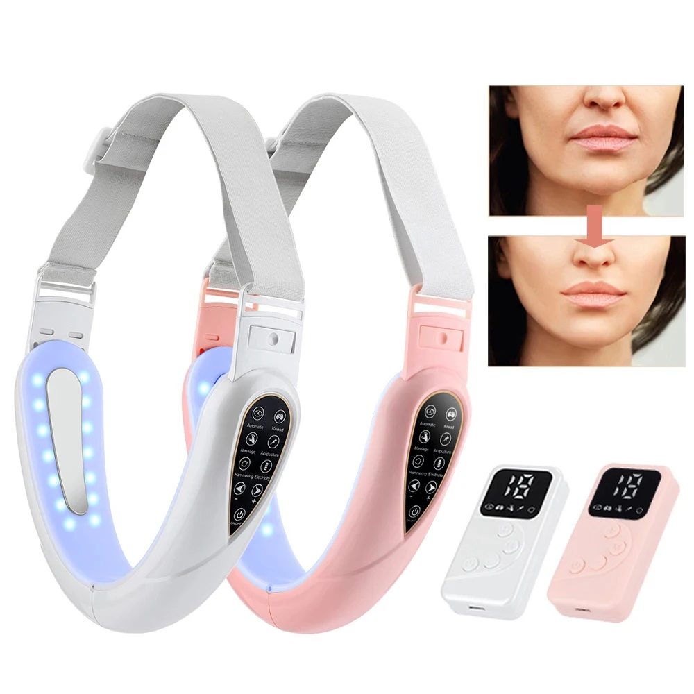 

EMS V-Face Double Chin Reducer Face Massager Face Shape Facial Lifting Slimming Microcurrent Beauty Device Skin Tightening