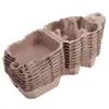 10Pcs Creative 4 Grids Paper Pulp Egg Cartons Space Saving Reusable Empty Egg Storage Box Stackable Egg Containers Refrigerator 5