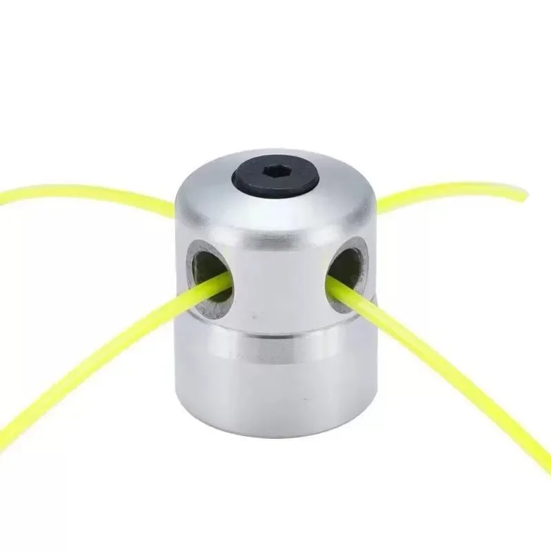 Tool Part Lawn Mower Cylindrical Grass Head Strimmer Mower Head Silver Aluminum Alloy Trimmer Cutter Accessories