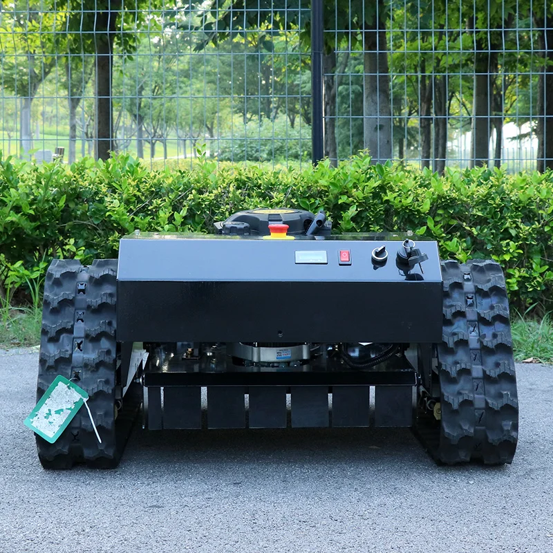 Customized Factory Supply Small Remote Control Crawler Mower Mini Grass Cutter Gasoline Engine Lawn Mower for Sale 6