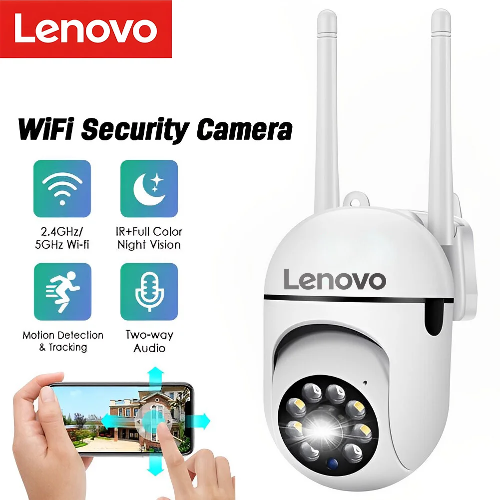 LenovoWifiCameraSecurityIPMotionDetectionNightVisionAuto