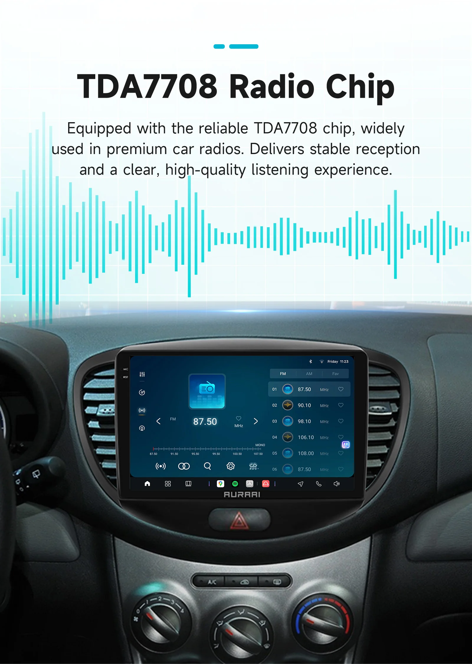 8-Kern 8+256G AI Carplay Android Autoradio für Hyundai I10 2007-2013 Multimedia-Player 2K Intelligenter Bildschirm GPS ADAS+360-Grad-Kamera – Detail 23