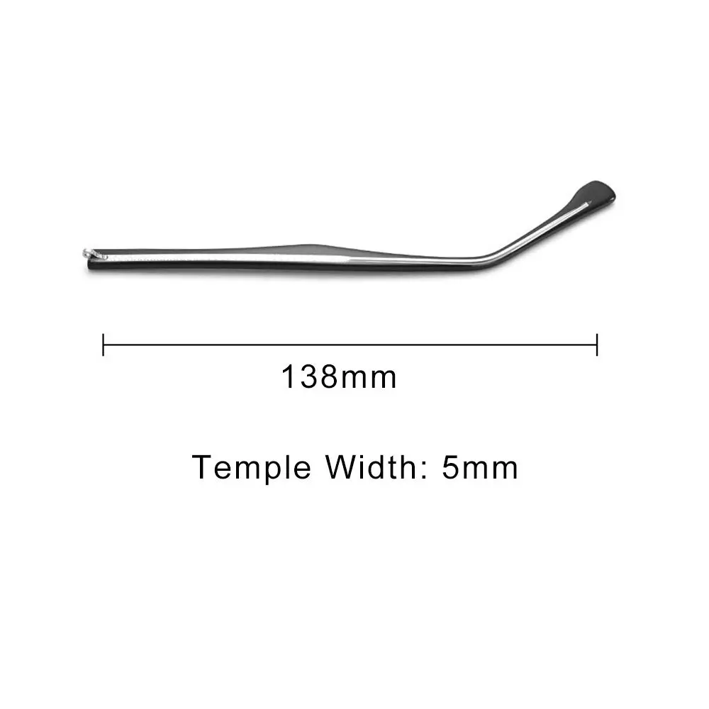 1 paar Ersatz Tempel Kunststoff Arm Gläser Sonnenbrille Spektakel Kristall Plain Metall Bein Zubehör Tempel – Detail 2