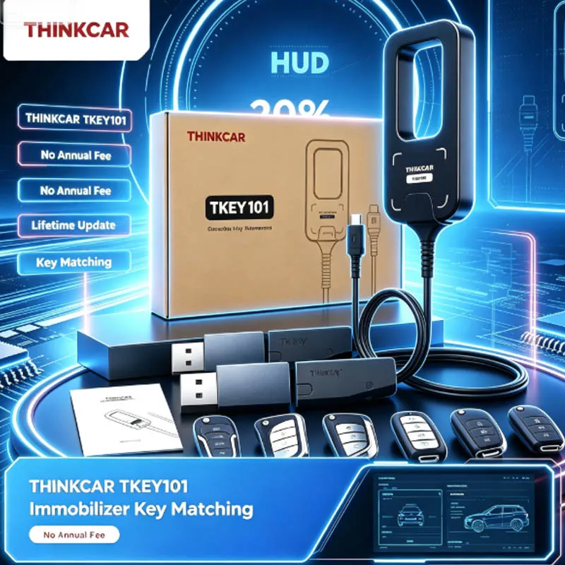 THINKCAR TKEY101 TKEY 101 con Chip Super-Modulo, Programmatore Chiavi Auto, Strumento di Abbinamento Immobilizer, Nessun Canone Annuale, Aggiornamenti Gratuiti a Vita