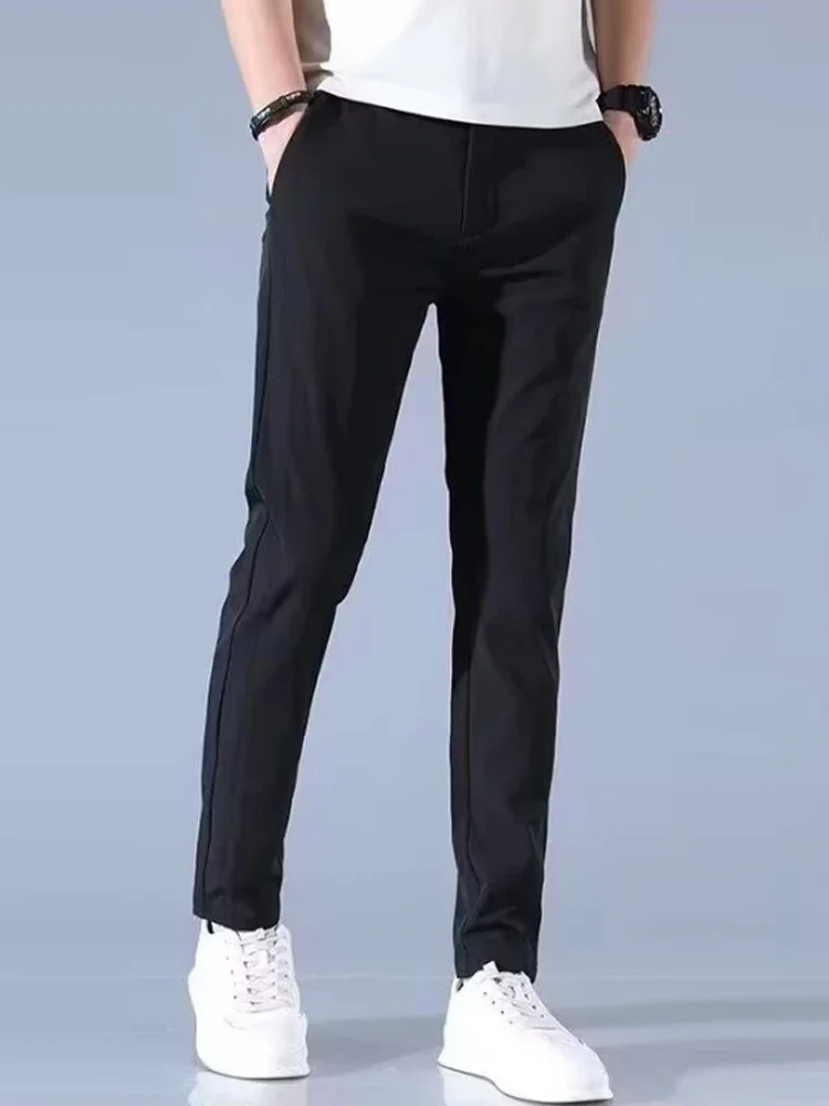 Western style men's business formal wear spring and summer men's casual Korean version nine point suit pants slim fit pants 5