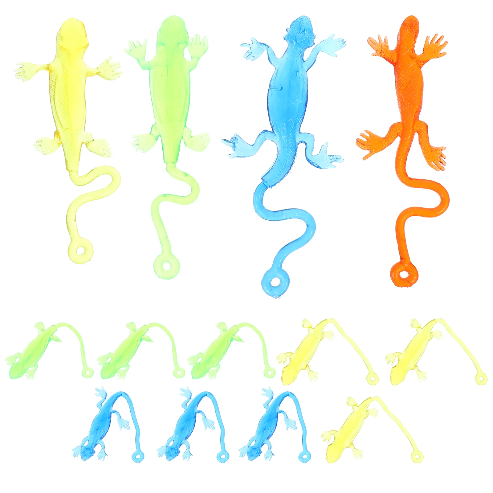 

12/24pcs Stretchy Sticky Toys Funny Sticky Lizard Animals Hand Toys Sensory Relief Stress Toys For Kids Party Favors