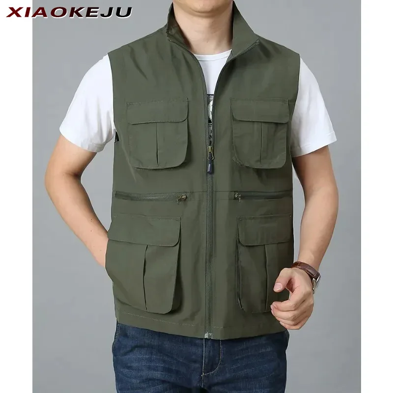 

Camping Luxury Windbreaker Men's Size Clothing Hunting Large Vest Padded Sleeveless Jacket Lightweight Puffer Waterproof MAN Zip