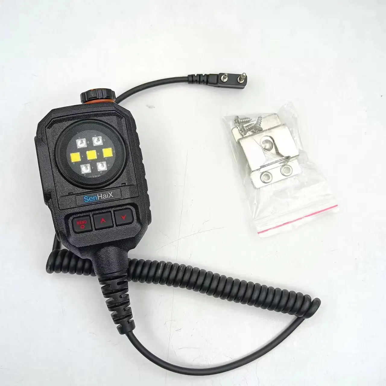 microphone With lighting and flash function Volume adjustment  Headphone for walkie talkie