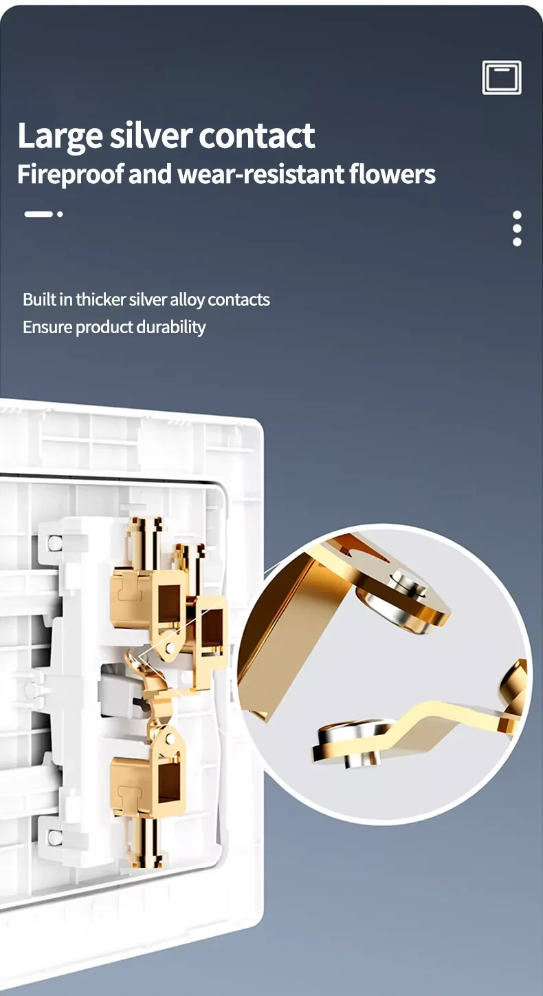 Description Picture 6 of itemT&I Rocker switch 3 Gang 1 Way Black 86 Type 10A 240V Wall Panel Switch Home Business Office Lamp Fixture Control