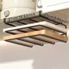 Kitchen Hanging Organizer Rack with Hook Under Cabinet Paper Towel Cloth Hanger Cutting Board Pot Lid Holder Warehouse Shelf 1
